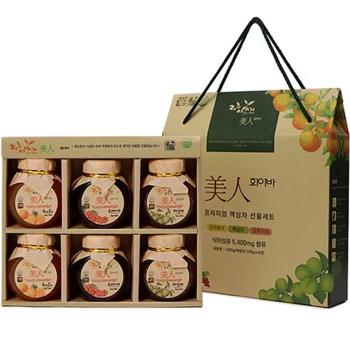 제주이야기 미인 화이바 꼬마 액상차 6종 선물세트