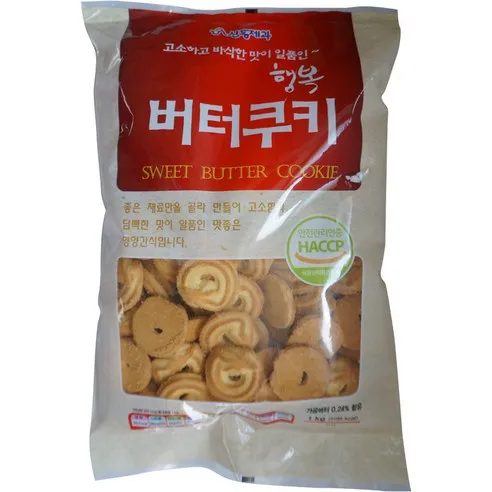 신흥제과 행복 버터 쿠키  1kg, 1개