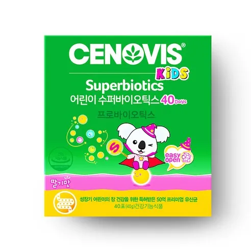 세노비스 이지오픈 어린이 수퍼바이오틱스 유산균 딸기맛  40g, 1개