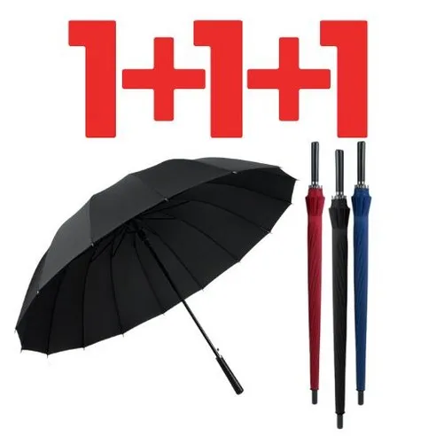 1+1+1 튼튼한 대형 자동 장우산 (1개는 비닐우산 증정!)
