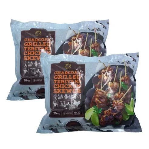 노브랜드 데리야끼숯불양념 닭꼬치 x 2개  800g