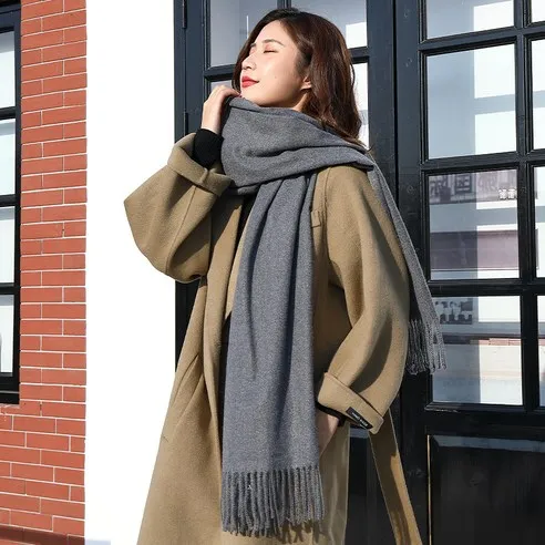 수스다 울캐시미어 파시미나 머플러 목도리 스카프 남녀공용 커플용