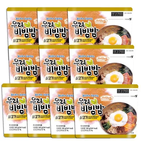 이지밥 우리비빔밥 쇠고기  100g, 10개입