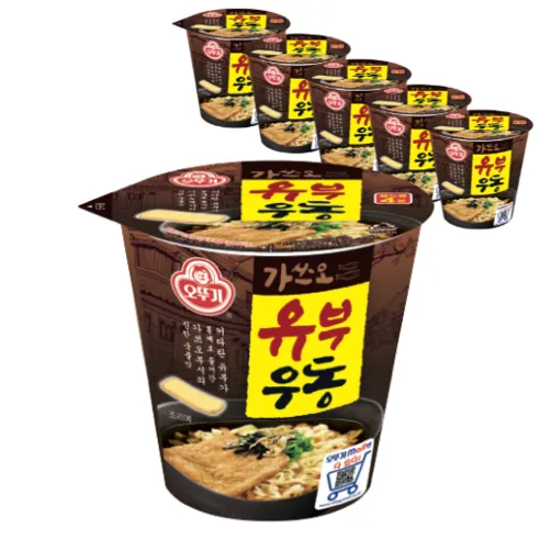 오뚜기 가쓰오 유부 우동 컵 62g  6개