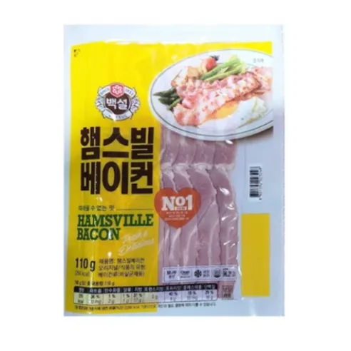 (냉장)[백설]햄스빌 베이컨110g  110g, 4개