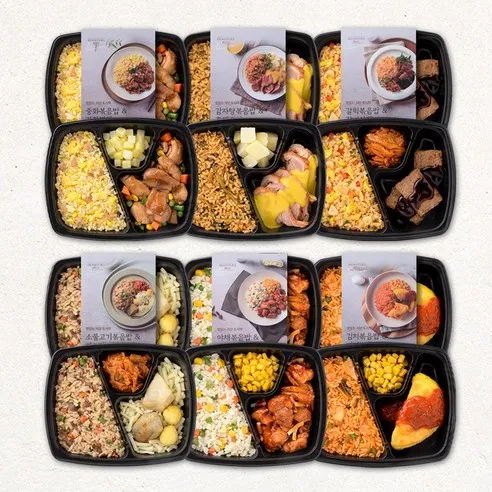 시그니처벨 식단 도시락 6종 아침 점심 건강식 관리 냉동 직장인  200g, 6팩