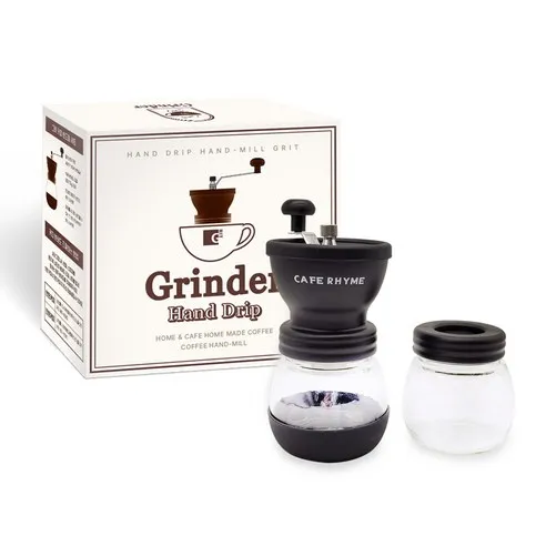 그릿(Grit) 커피 그라인더 세트 수동 핸드밀 원두 분쇄기 용기 선물세트 홈카페