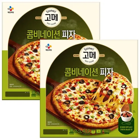 CJ제일제당 고메 클래식 콤비네이션피자 405g 2개