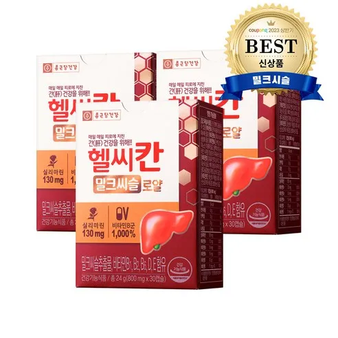 종근당건강 헬씨칸 로얄 밀크시슬  30정, 3개