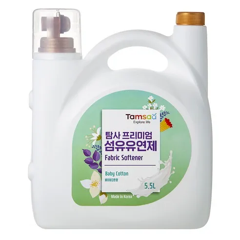 탐사 프리미엄 섬유유연제 베이비코튼  5.5L, 1개