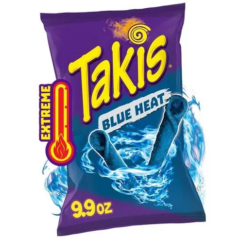 [미국 내수용]타키스 블루 히트 또띠아 칩스 280.7g Takis Rolled Blue Heat Tortilla Chips - 9.9oz, 280.7g, 1개