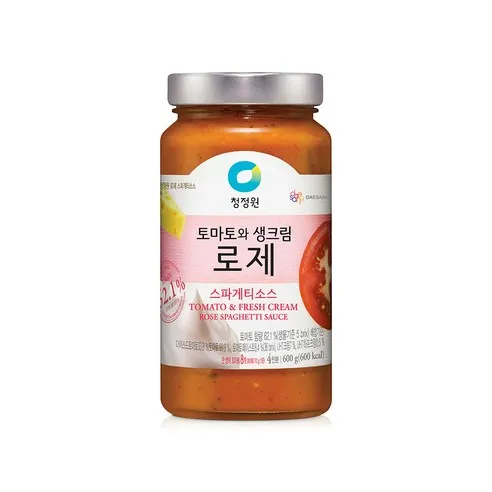 청정원 토마토와생크림 로제 스파게티소스, 600g, 1개