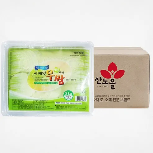 아제맛 고추냉이 쌈무 1BOX(3kgX4개), 3kg, 4개