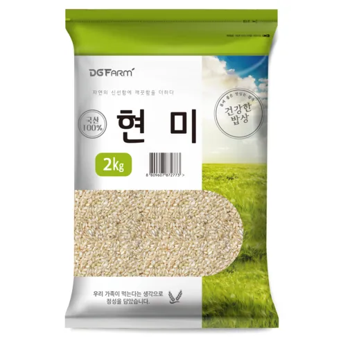 건강한밥상 2023년산 햇곡 국산 현미, 2kg, 1개