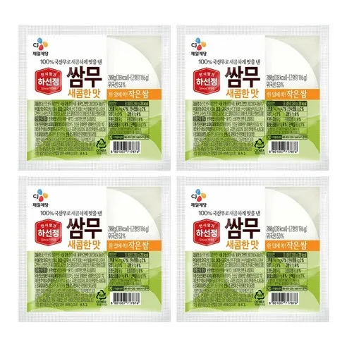 CJ 하선정 쌈무 새콤한맛 200g, 200g, 4개